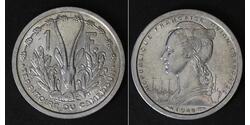 1 Franc Cameroon (1960 - ) 铝 