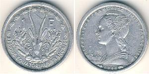 1 Franc French West Africa (1895-1958) 铝 