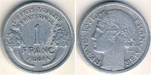 1 Franc 法蘭西第五共和國 铝 