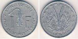 1 Franc 非洲联盟 铝 