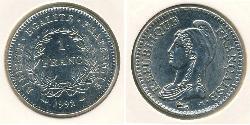 1 Franc 法蘭西第五共和國 镍 