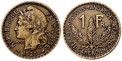 1 Franc Cameroon (1960 - ) 青铜 