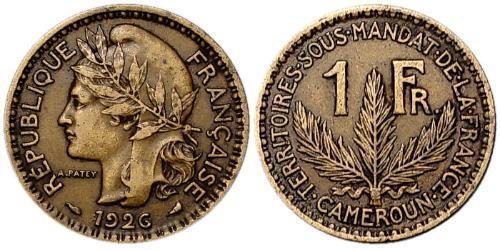 1 Franc Cameroon (1960 - ) 青铜 