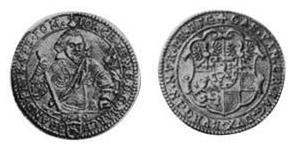 1 Goldgulden Principado de Ansbach (1398–1792) Oro Joachim Ernst, Margrave of Brandenburg-Ansbach (1583 – 1625)