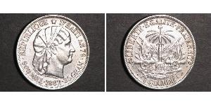 1 Gourde Haití (1804 - ) Plata 