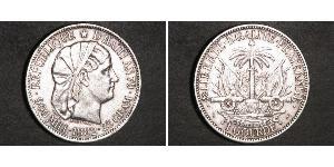 1 Gourde Гаити (1804 - ) Серебро 