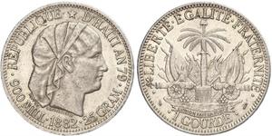 1 Gourde Гаити (1804 - ) Серебро 