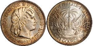 1 Gourde Гаити (1804 - ) Серебро 