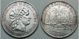 1 Gourde Гаити (1804 - ) Серебро 