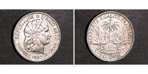 1 Gourde Гаити (1804 - ) Серебро 