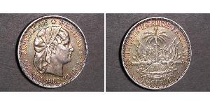 1 Gourde Гаити (1804 - ) Серебро 