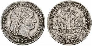 1 Gourde Гаити (1804 - ) Серебро 