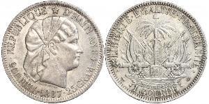 1 Gourde Гаити (1804 - ) Серебро 