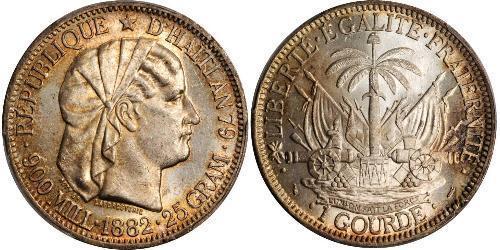 1 Gourde Гаити (1804 - ) Серебро 
