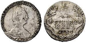 1 Grivennik Impero russo (1720-1917) Argento Caterina II (1729-1796)