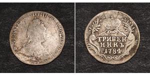 1 Grivennik Russian Empire (1720-1917) Silver Catherine II (1729-1796)