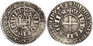1 Groat Francia Argento Filippo IV di Francia (1268 -1314)