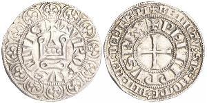1 Groat Francia Argento Filippo IV di Francia (1268 -1314)