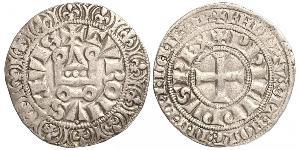 1 Groat Francia Plata Felipe IV de Francia (1268 -1314)
