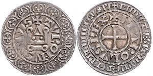1 Groat Francia Plata Felipe IV de Francia (1268 -1314)