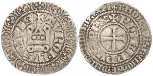 1 Groat Francia Plata Felipe IV de Francia (1268 -1314)