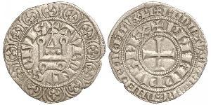1 Groat Francia Plata Felipe IV de Francia (1268 -1314)