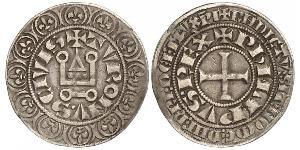 1 Groat Francia Plata Felipe IV de Francia (1268 -1314)
