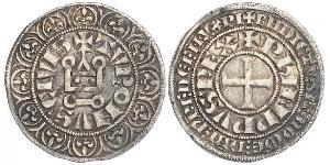 1 Groat Francia Plata Felipe IV de Francia (1268 -1314)