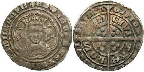 1 Groat Reino de Inglaterra (927-1649,1660-1707) Plata Eduardo III (1312-1377)