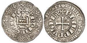 1 Groat Frankreich Silber Philip IV (1268 -1314)