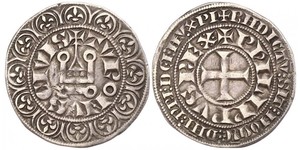 1 Groat Frankreich Silber Philip IV (1268 -1314)
