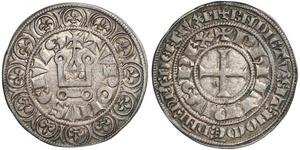 1 Groat Frankreich Silber Philip IV (1268 -1314)