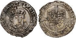 1 Groat Königreich England (927-1649,1660-1707) Silber Heinrich VIII (1491 - 1547)