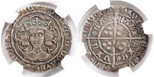 1 Groat Königreich England (927-1649,1660-1707) Silber Heinrich VI (1421-1471)
