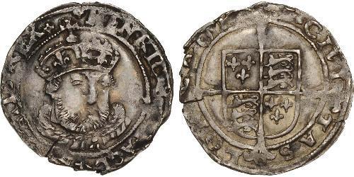 1 Groat Königreich England (927-1649,1660-1707) Silber Heinrich VIII (1491 - 1547)
