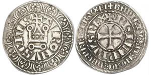1 Groat 法国 銀 腓力四世 (法兰西)(1268 -1314)