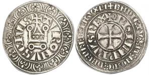 1 Groat 法国 銀 腓力四世 (法兰西)(1268 -1314)