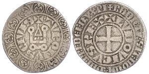 1 Gros Tournois Kingdom of France (843-1791) Argent Philippe V le Long (1292 - 1322)