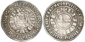 1 Gros Tournois Francia medioevale (843-1791) Argento Filippo V di Francia (1292 - 1322)