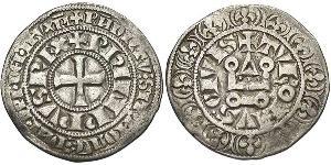 1 Gros Tournois Reino de Francia (843-1791) Plata Felipe V de Francia (1292 - 1322)