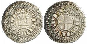 1 Gros Tournois Reino de Francia (843-1791) Plata Felipe V de Francia (1292 - 1322)