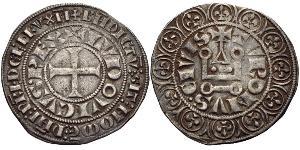 1 Gros Tournois Kingdom of France (843-1791) Silber Philipp V. (Frankreich) (1292 - 1322)