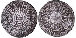 1 Gros Tournois Kingdom of France (843-1791) Silber Philipp V. (Frankreich) (1292 - 1322)