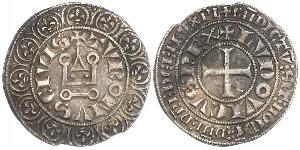 1 Gros Tournois Kingdom of France (843-1791) Silber Philipp V. (Frankreich) (1292 - 1322)