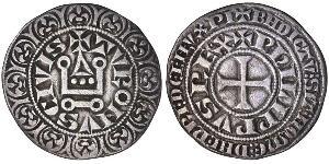 1 Gros Tournois Kingdom of France (843-1791) Silver Philip V of France (1292 - 1322)