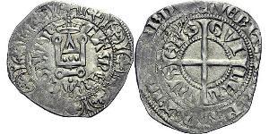 1 Gros Tournois 中世纪的法国 銀 腓力五世 (法兰西) (1292 - 1322)