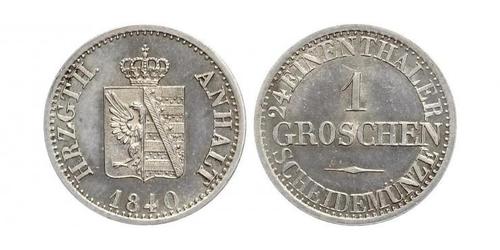 1 Groschen Anhalt-Bernbourg (1603 - 1863) Argent Alexandre-Charles d