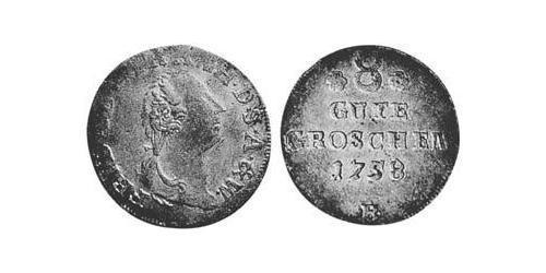 1 Groschen Anhalt-Zerbst  (1544 - 1796) Argent Frederick Augustus, Prince of Anhalt-Zerbst (1734 – 1793)