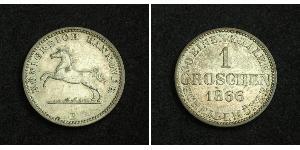 1 Groschen Hannover Argento Giorgio V di Hannover (1819 - 1878)