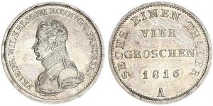 1 Groschen Regno di Prussia (1701-1918) Argento Federico Guglielmo III di Prussia  (1770 -1840)